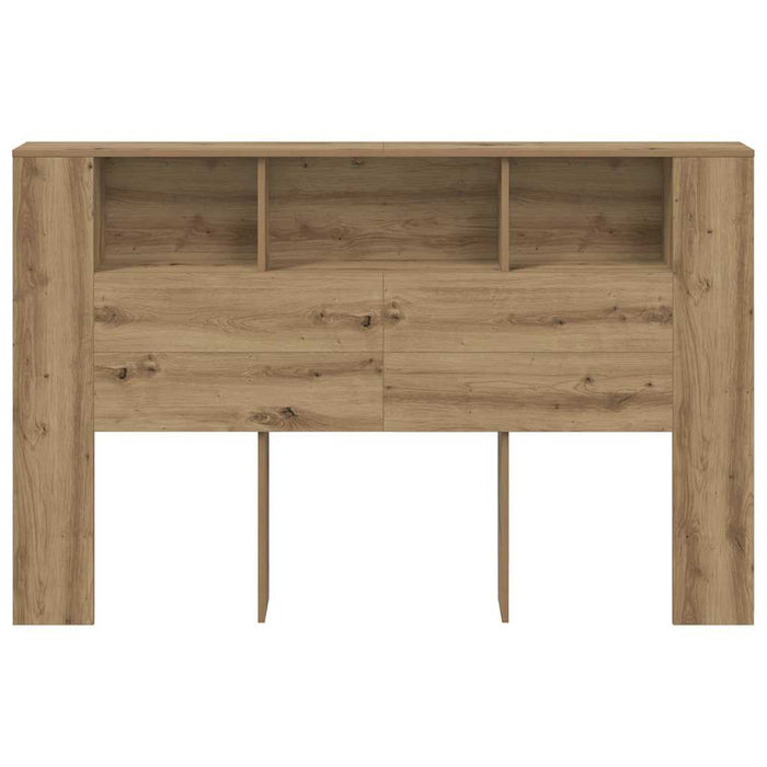 Queen Size Headboard Cabinet Artisan Oak 160X18.5X103.5 Cm Engineered Wood Nplnnt