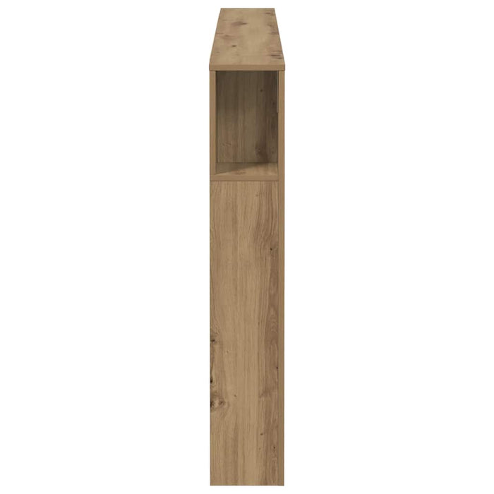 Queen Size Headboard Cabinet Artisan Oak 160X18.5X103.5 Cm Engineered Wood Nplnnt