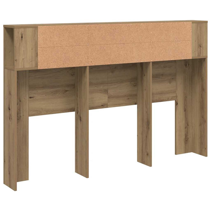 Queen Size Headboard Cabinet Artisan Oak 160X18.5X103.5 Cm Engineered Wood Nplnnt