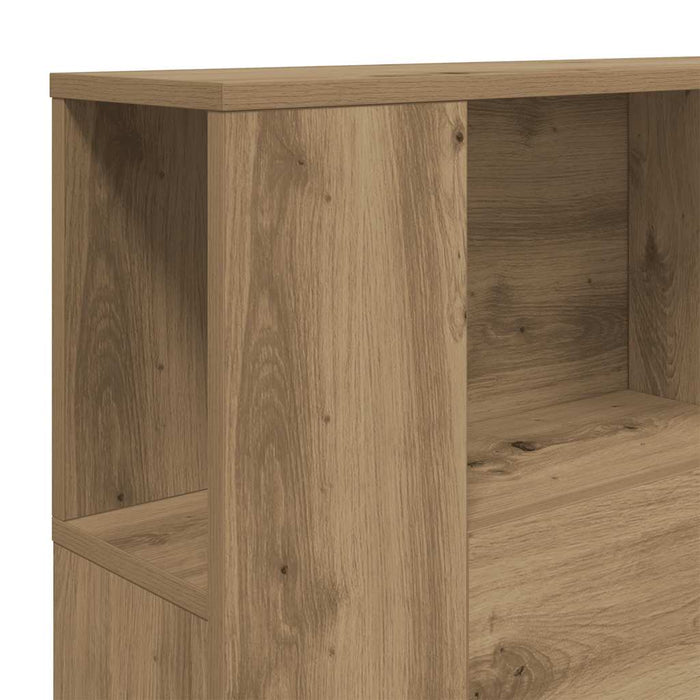 Queen Size Headboard Cabinet Artisan Oak 160X18.5X103.5 Cm Engineered Wood Nplnnt