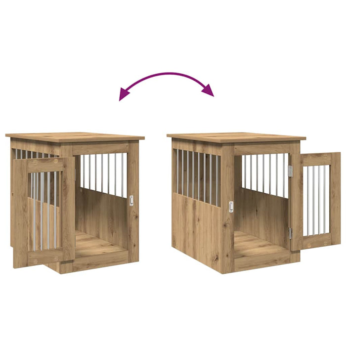 Dog Crate Furniture Artisan Oak 45X62X59 Cm Engineered Wood Npilti