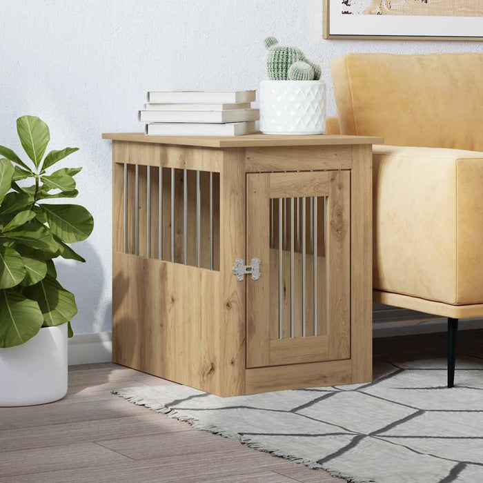 Dog Crate Furniture Artisan Oak 45X62X59 Cm Engineered Wood Npilti