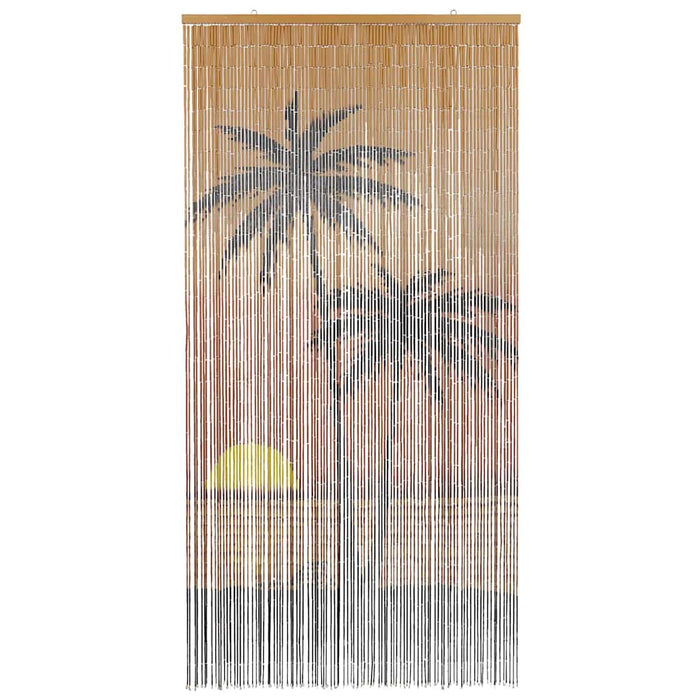Insect Door Curtain Palm Tree Print 90X220 Cm Bamboo Aboiaaa
