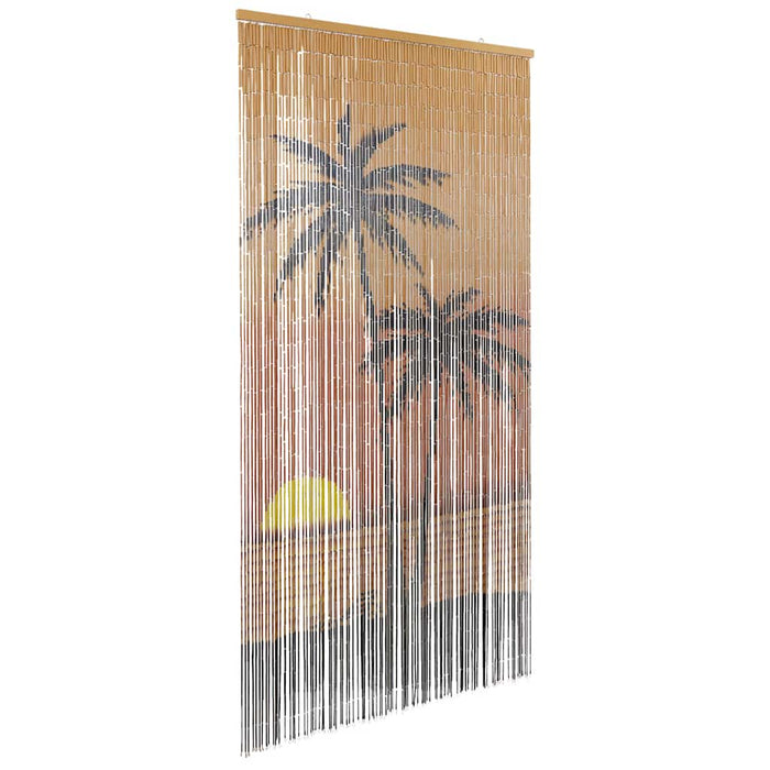 Insect Door Curtain Palm Tree Print 100X220 Cm Bamboo Aboiaal