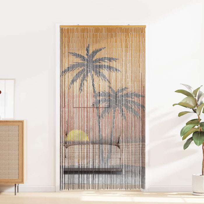 Insect Door Curtain Palm Tree Print 100X220 Cm Bamboo Aboiaal