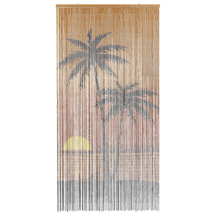 Insect Door Curtain Palm Tree Print 100X220 Cm Bamboo Aboiaal