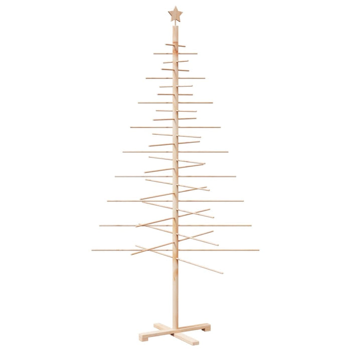 Wooden Christmas Tree For Decoration 210 Cm Solid Wood Pine Aboklkp
