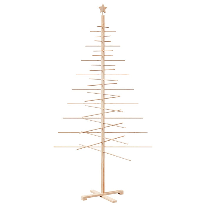 Wooden Christmas Tree For Decoration 210 Cm Solid Wood Pine Aboklkp