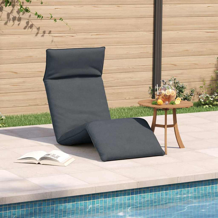 Folding Sun Lounger Anthracite 175X54X8.5 Cm Oxford Fabric Abokial