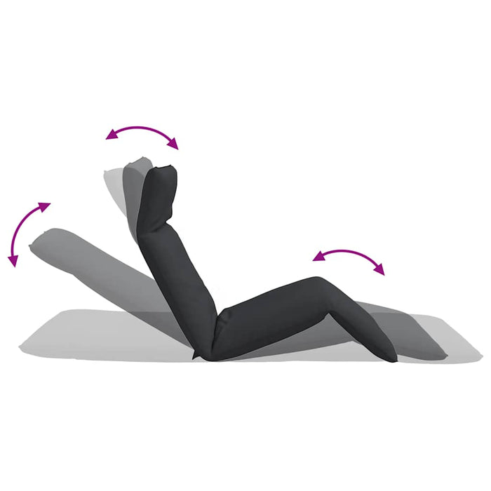 Folding Sun Lounger Black 175X54X8.5 Cm Oxford Fabric Abokipt