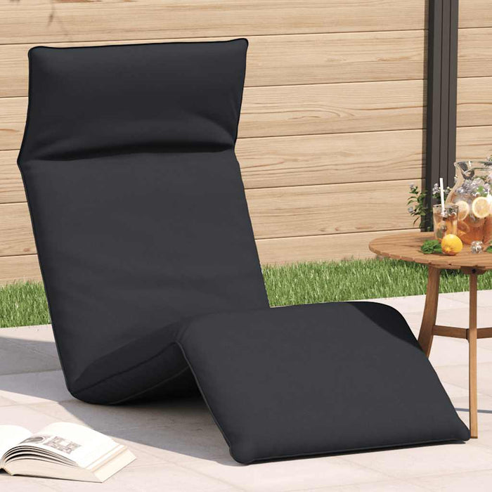 Folding Sun Lounger Black 175X54X8.5 Cm Oxford Fabric Abokipt