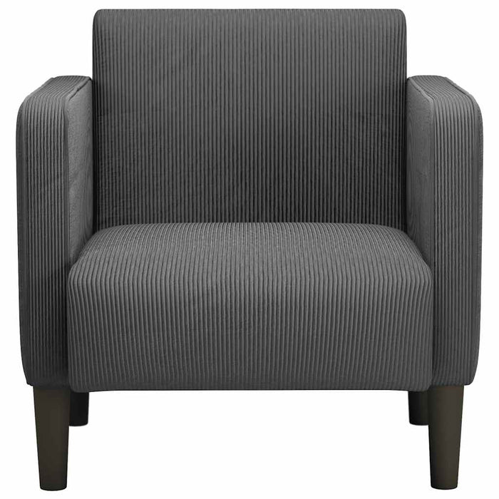 Sofa Chair With Armrests Dark Grey 54 Cm Corduroy Fabric Aobbpol