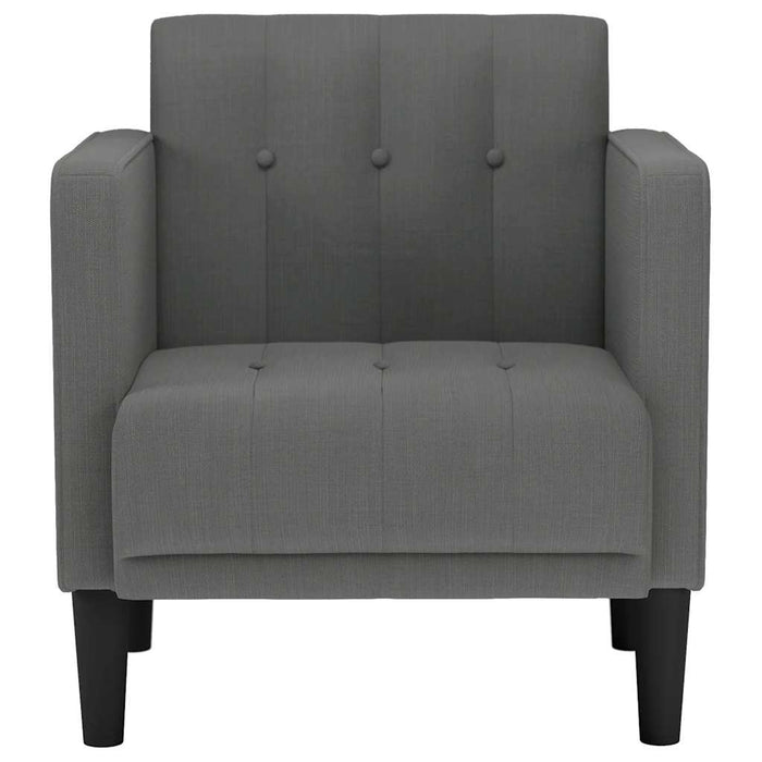 Sofa Chair With Armrests Dark Grey 53 Cm Fabric Aobbpaa