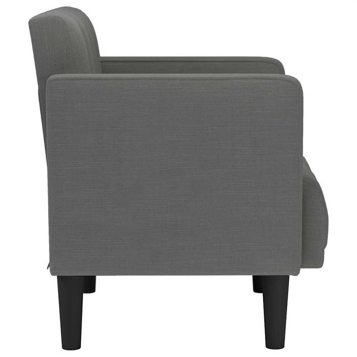 Sofa Chair With Armrests Dark Grey 53 Cm Fabric Aobbpaa