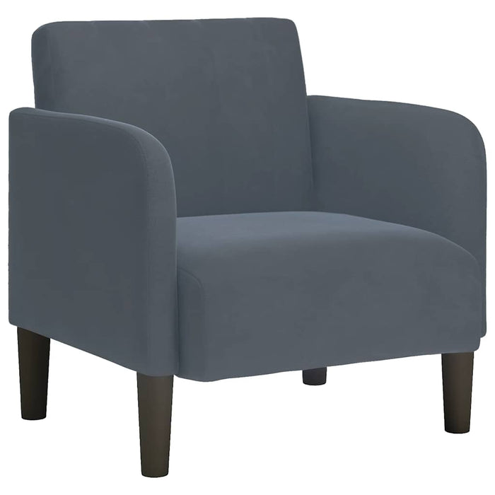 Sofa Chair With Armrests Dark Grey 54 Cm Velvet Aobbpik