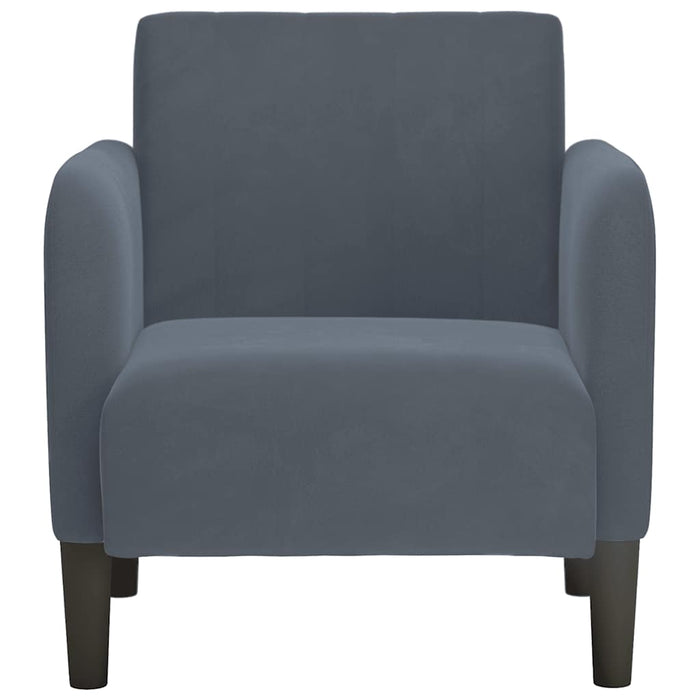 Sofa Chair With Armrests Dark Grey 54 Cm Velvet Aobbpik