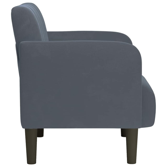 Sofa Chair With Armrests Dark Grey 54 Cm Velvet Aobbpik