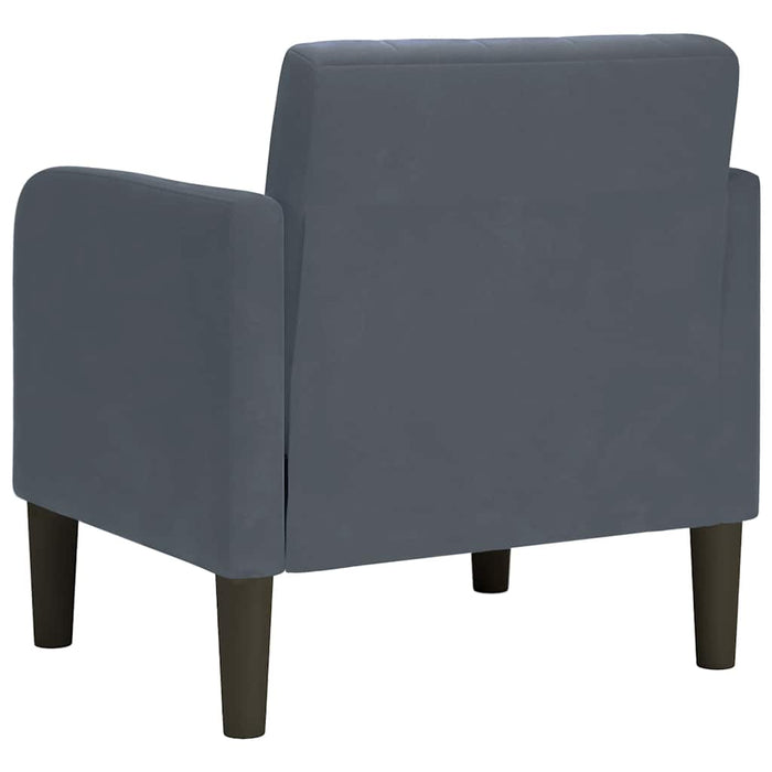 Sofa Chair With Armrests Dark Grey 54 Cm Velvet Aobbpik