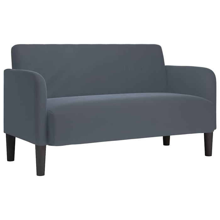 Loveseat Sofa Dark Grey 109 Cm Velvet Aobbpnn