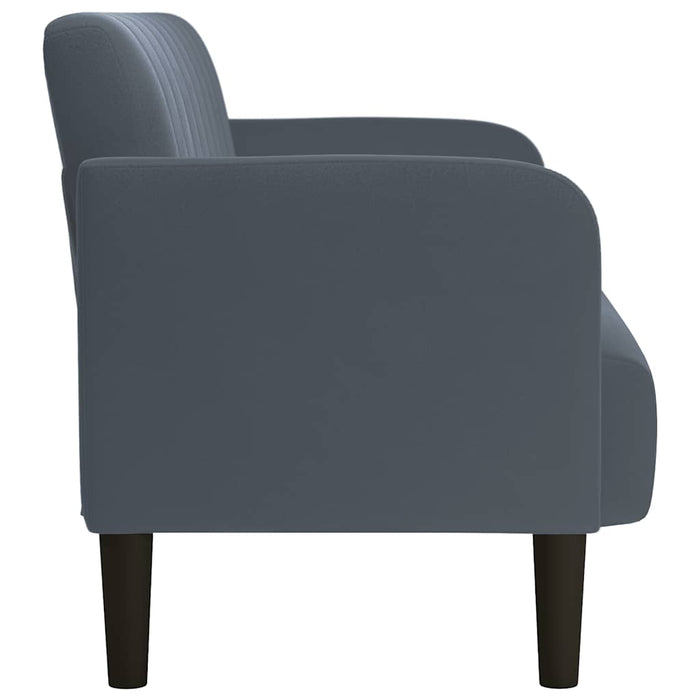 Loveseat Sofa Dark Grey 109 Cm Velvet Aobbpnn