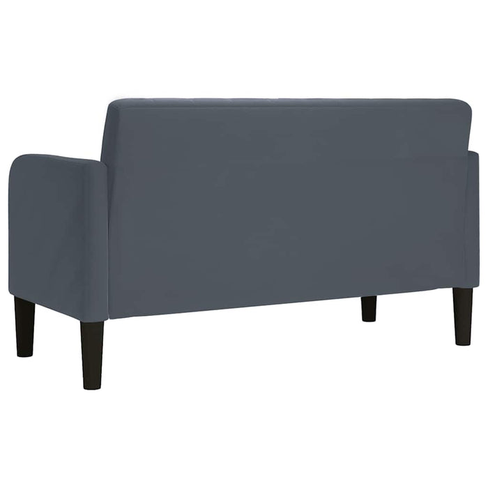 Loveseat Sofa Dark Grey 109 Cm Velvet Aobbpnn