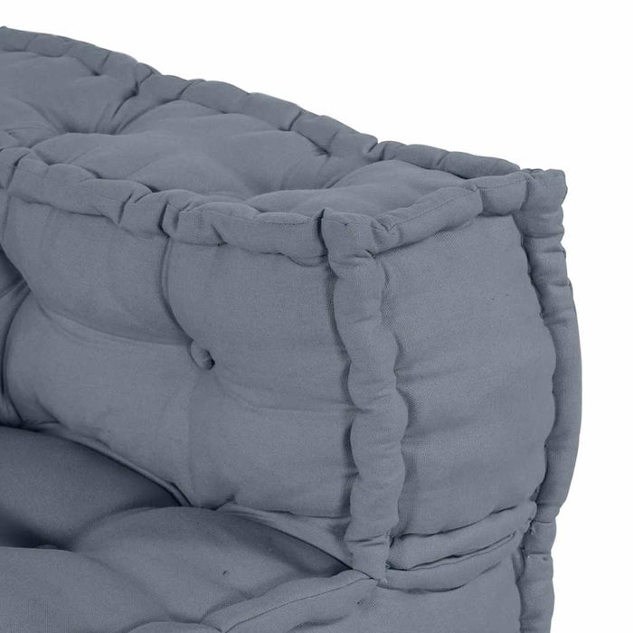 Modular Pouffes 2 Pack Grey Fabric Ttopbko