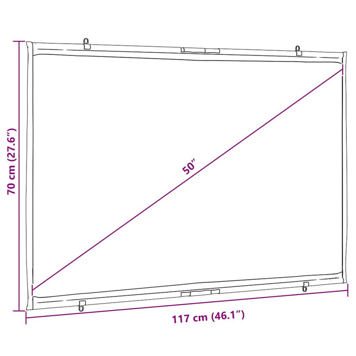Projection Screen Wall-Hanging 50 Inch 16:9 Aobobxi