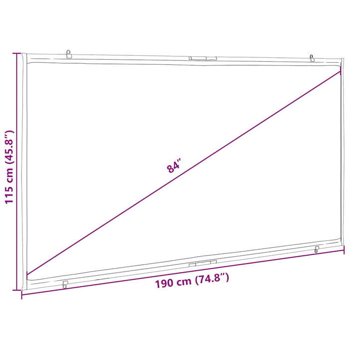 Projection Screen Wall-Hanging 84 Inch 16:9 Aobobtb