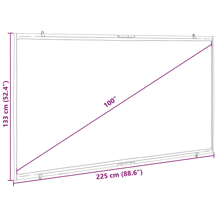Projection Screen Wall-Hanging 100 Inch 16:9 Aobobtx