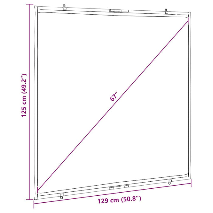 Projection Screen Wall-Hanging 67 Inch 1:1 Aobobtp