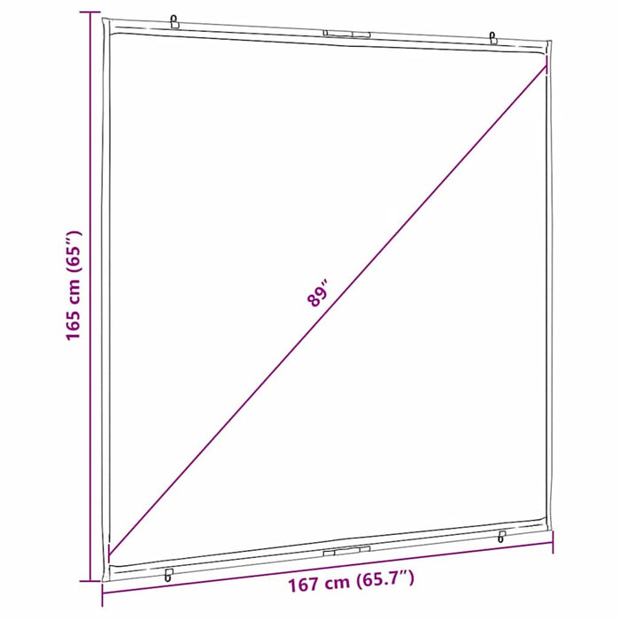 Projection Screen Wall-Hanging 89 Inch 1:1 Aobobtn