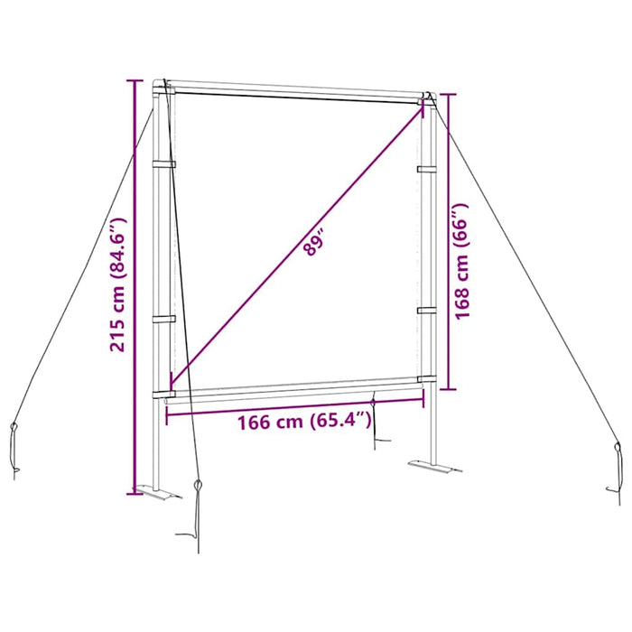 Projection Screen With Stands 89 Inch 1:1 Aobobpl