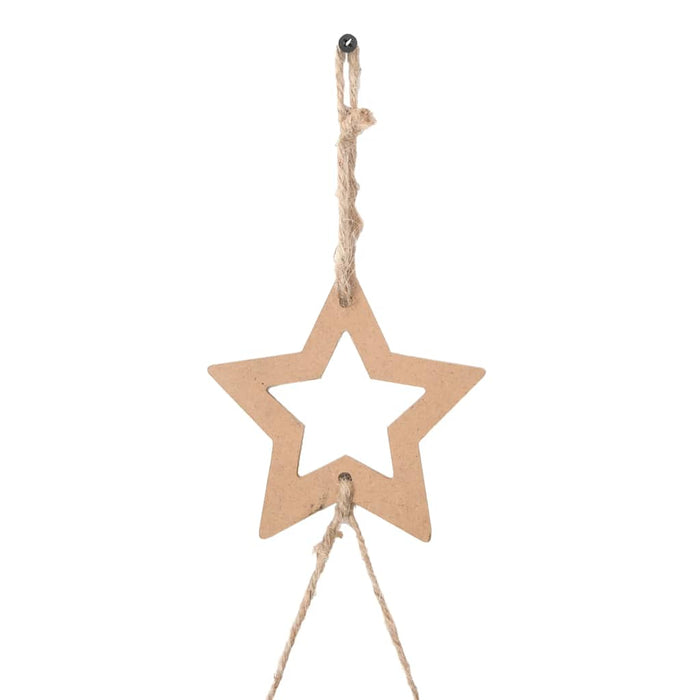  Hanging Christmas Trees With Top Stars 2 Pcs 55X120 Cm Natural Branch Aobobob