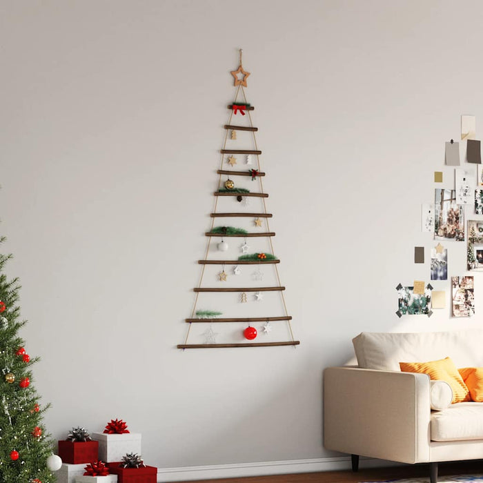  Hanging Christmas Tree With Top Star 74X150 Cm Natural Branch Aoboboo