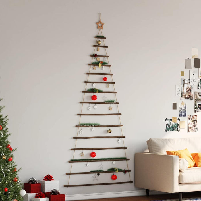  Hanging Christmas Tree With Top Star 100X210 Cm Natural Branch Aobobot