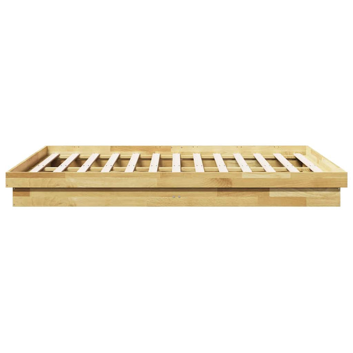 Queen Size Bed Frame Without Mattress 150X200 Cm Solid Wood Oak Ttopitx