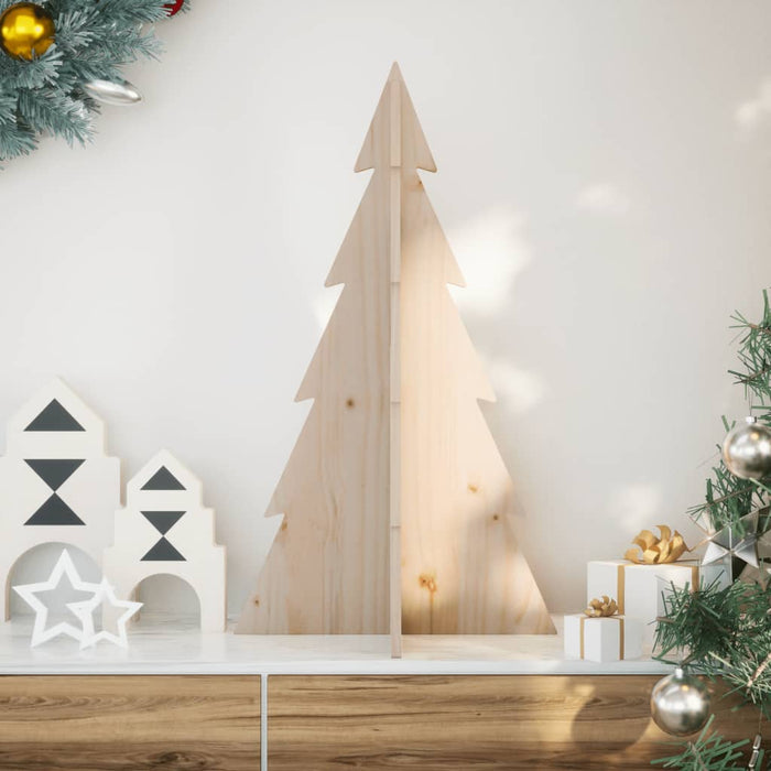 Wooden Christmas Tree For Decoration 80 Cm Solid Wood Pine Npnoln
