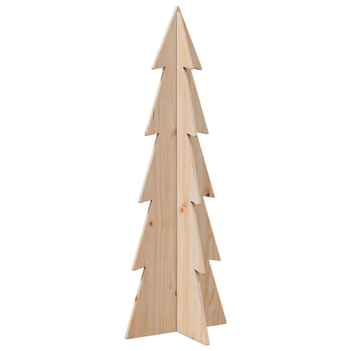 Wooden Christmas Tree For Decoration 112 Cm Solid Wood Pine Npnoio