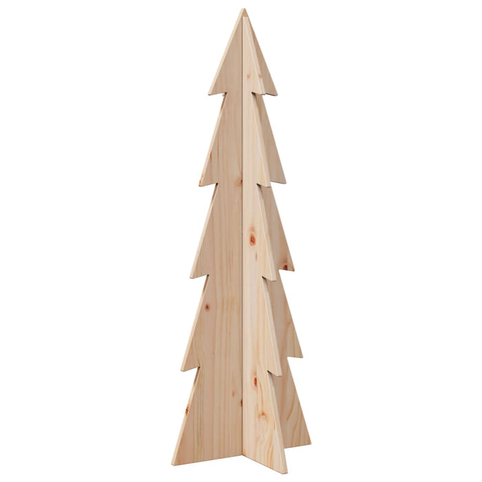 Wooden Christmas Tree For Decoration 112 Cm Solid Wood Pine Npnoio