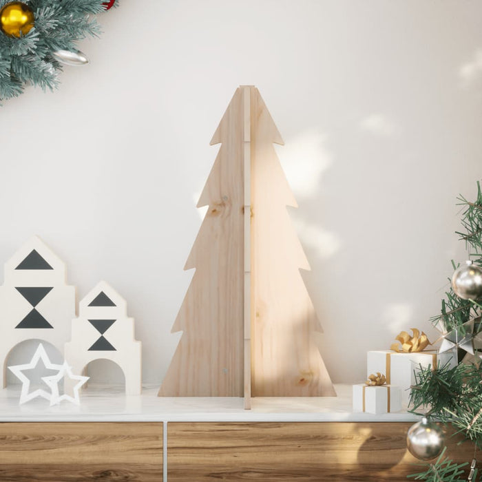 Wooden Christmas Tree For Decoration 69.5 Cm Solid Wood Pine Npnoii