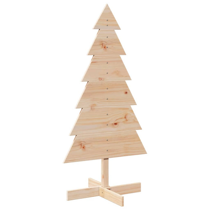 Wooden Christmas Tree For Decoration 120 Cm Solid Wood Pine Npnonk