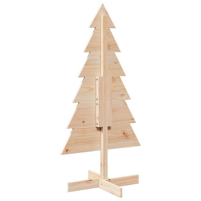 Wooden Christmas Tree For Decoration 120 Cm Solid Wood Pine Npnonk