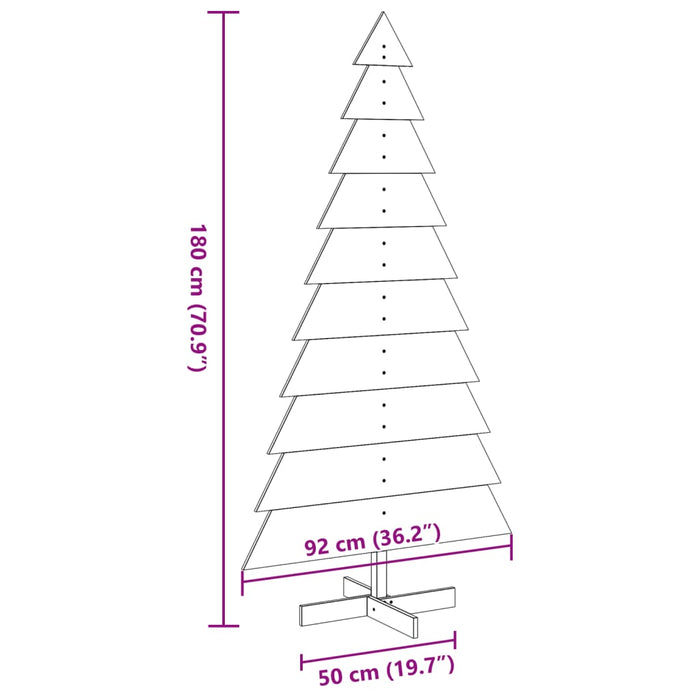 Wooden Christmas Tree For Decoration 180 Cm Solid Wood Pine Npnokp