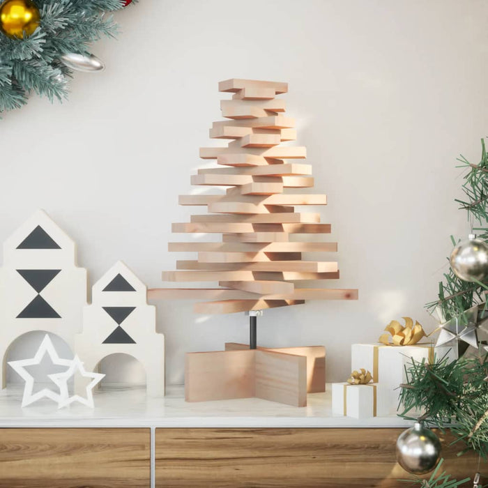 Wooden Christmas Tree For Decoration 60 Cm Solid Wood Pine Npnokn