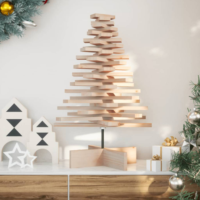 Wooden Christmas Tree For Decoration 80 Cm Solid Wood Pine Npnxbo