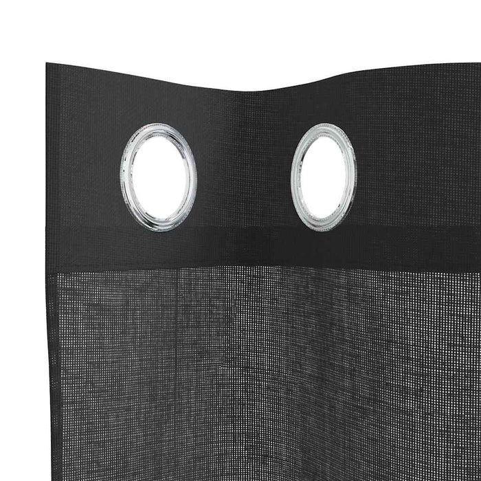 Voile Curtains With Grommets 2 Pcs Black 140X245 Cm Aobxblx