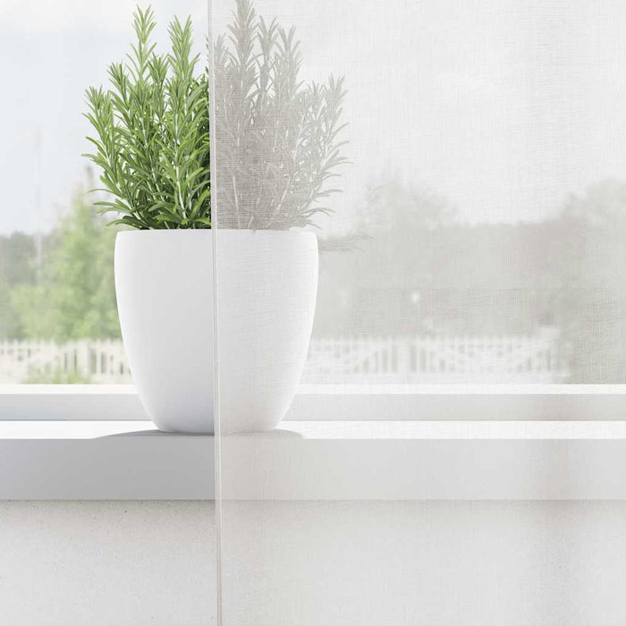 Voile Curtains With Grommets 2 Pcs White Aobxopx