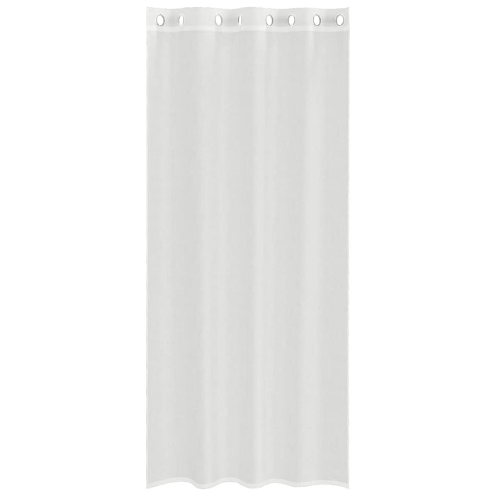 Voile Curtains With Grommets 2 Pcs White Aobxopx