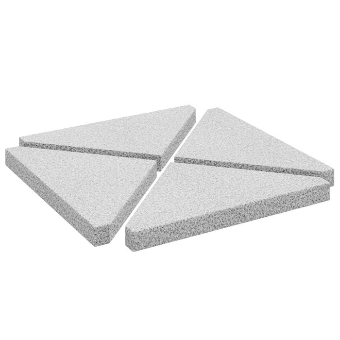 Umbrella Weight Plates 4 Pcs Grey Granite Triangular 14 Kg Ttonpnp