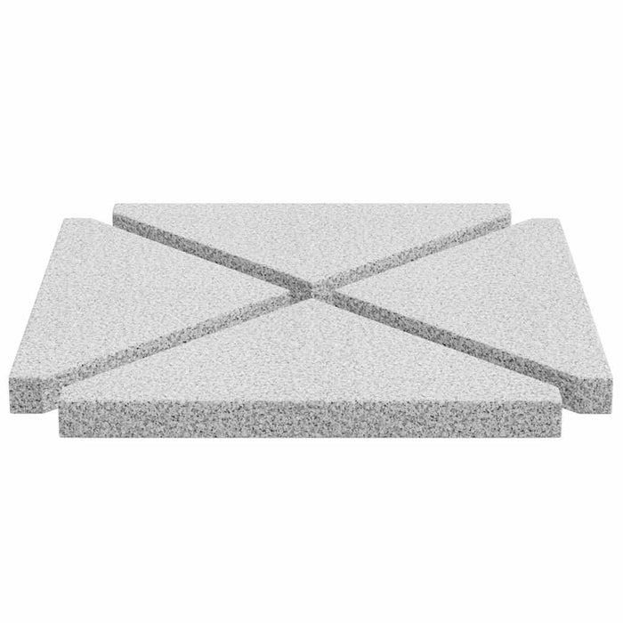 Umbrella Weight Plates 4 Pcs Grey Granite Triangular 14 Kg Ttonpnp